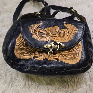 Black and Tan Leather Handbag